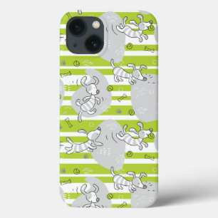 Coques Pour iPhone chien jouant l'arrière - plan de motif