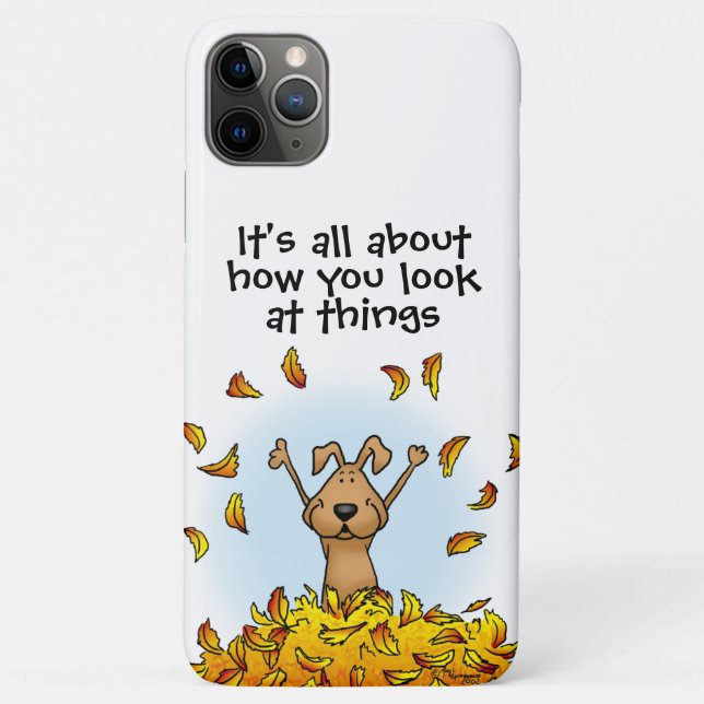 Coques Case-Mate iPhone Chien Jouer dans un seau de feuilles d'automne - A (Dos)