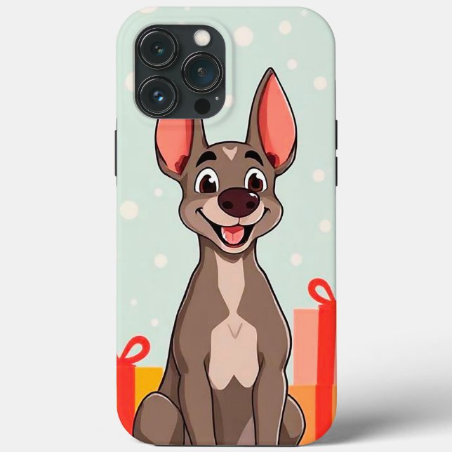 Coques Case-Mate iPhone Chien joyeux de style dessin animé Chiot Mignon He (Verso)