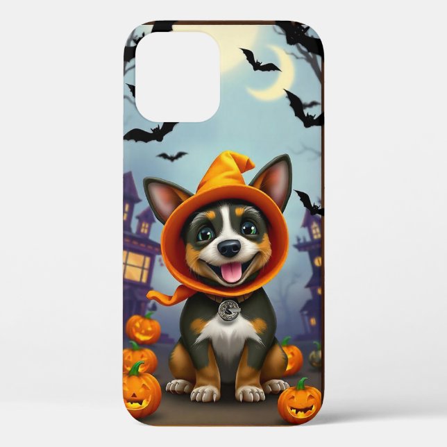 Coques Case-Mate iPhone Chien joyeux en capuche d'Halloween Joie (Verso)