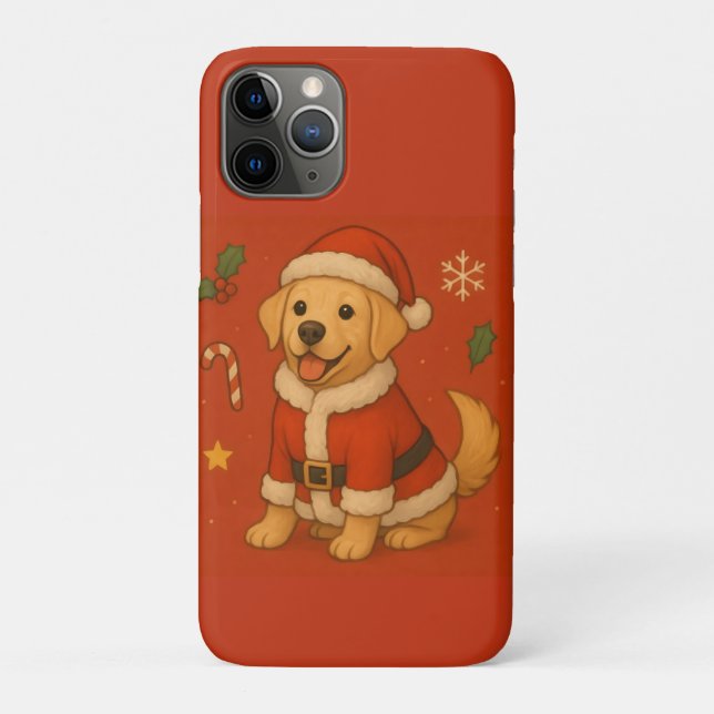 Coques Case-Mate iPhone Chien Labrador Retriever Santa Noël Cute Christmas (Dos)