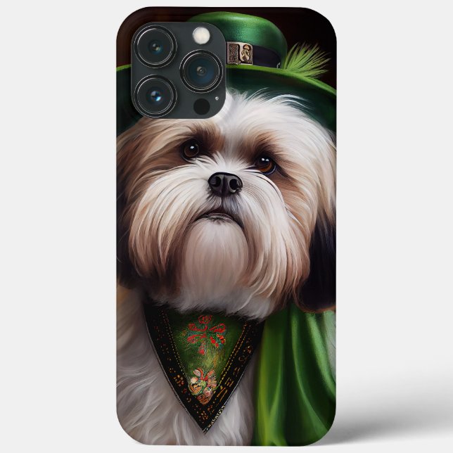 Coques Case-Mate iPhone Chien Malti Tzu en tenue de la Saint-Patrick (Verso)