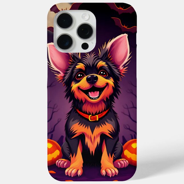 Coques Case-Mate iPhone Chien Mignon Avec Décorations D'Halloween (Verso)