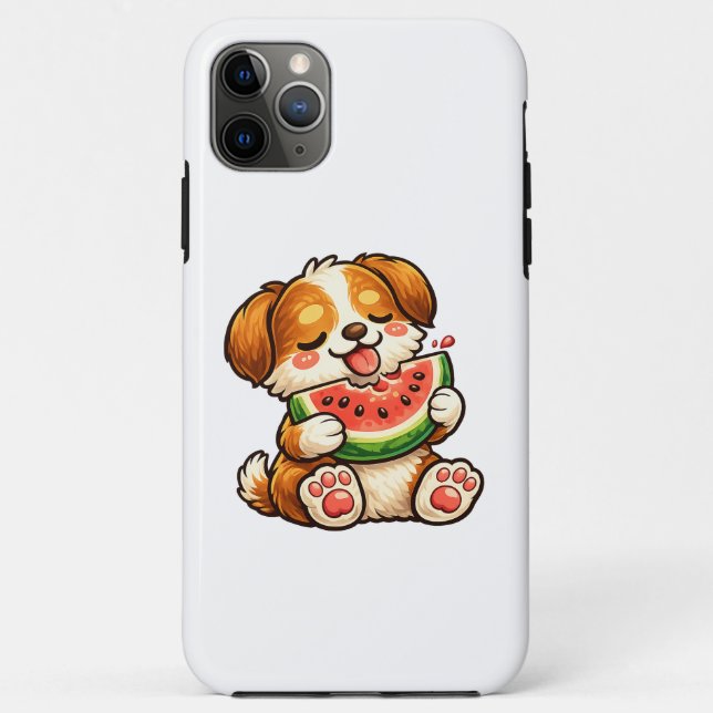 Coques Case-Mate iPhone Chien mignon pastèque (Dos)