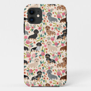 Case-Mate iPhone Case Chien motif de Dachshund florals