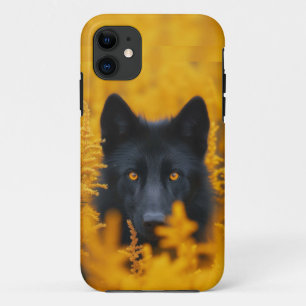 Case-Mate iPhone Case Chien noir aux yeux d'or étonnants