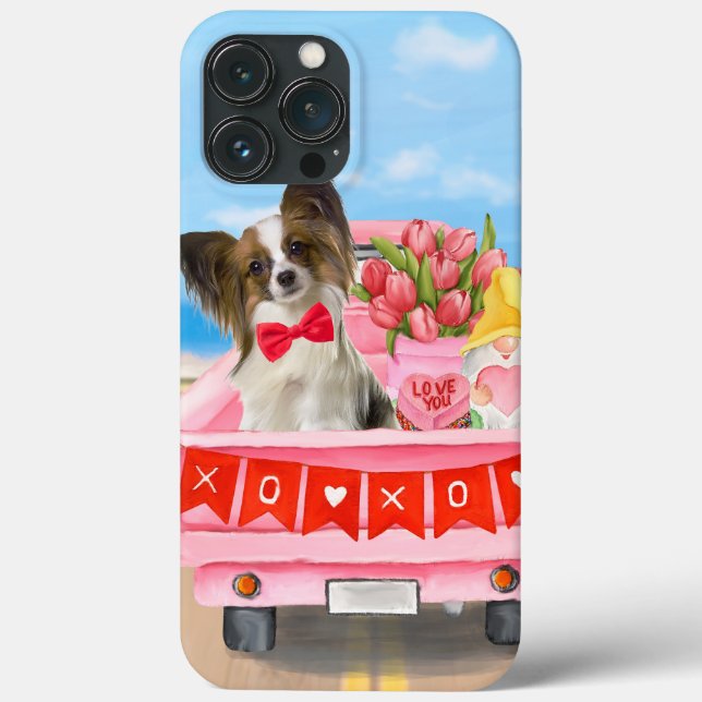 Coques Case-Mate iPhone Chien Papillon Camion de la Saint-Valentin Cœurs (Verso)
