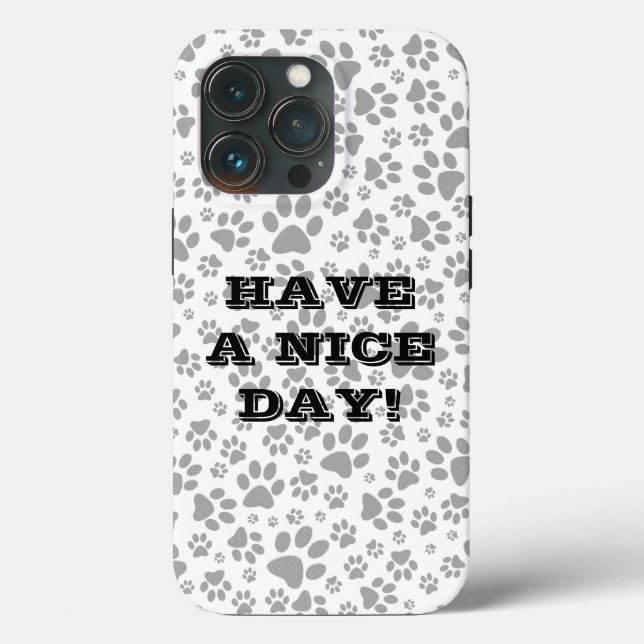 Coques Case-Mate iPhone Chien Paws noir et blanc Polka Dot Coque-Mate iPho (Verso)