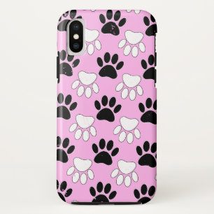 Case-Mate iPhone Case Chien Paws Sur Arrière - plan Rose