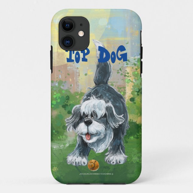 Coques Case-Mate iPhone Chien principal Shaggy Sheep Chien (Dos)