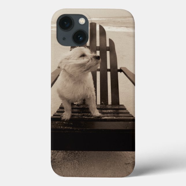 Coques Case-Mate iPhone Chien Profitant de la plage (Verso)