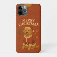 Chien Retriever doré de Noël Chien Santa de Noël