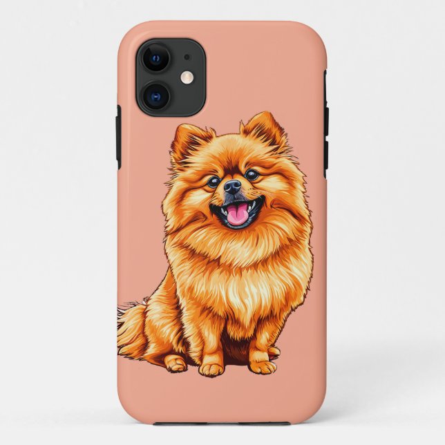 Coques Case-Mate iPhone Chien Spitz Japonais Mignon Chiot Jaune Design D'a (Dos)