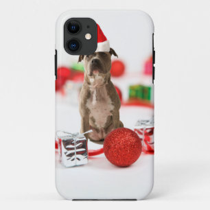 Coques Pour iPhone Chien taureau avec boîte cadeau et ornements de No