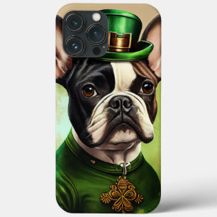 Case-Mate iPhone Case Chien-taureau français en tenue de la Saint Patric