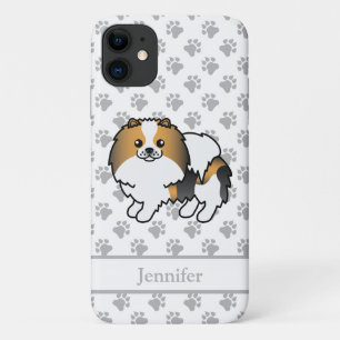 Case-Mate iPhone Case Chien Tricolore Pomeranian Dessin Animé Mignon & N