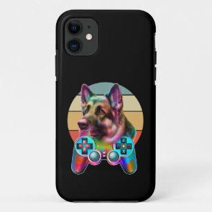 Case-Mate iPhone Case chien vintage et console de jeux