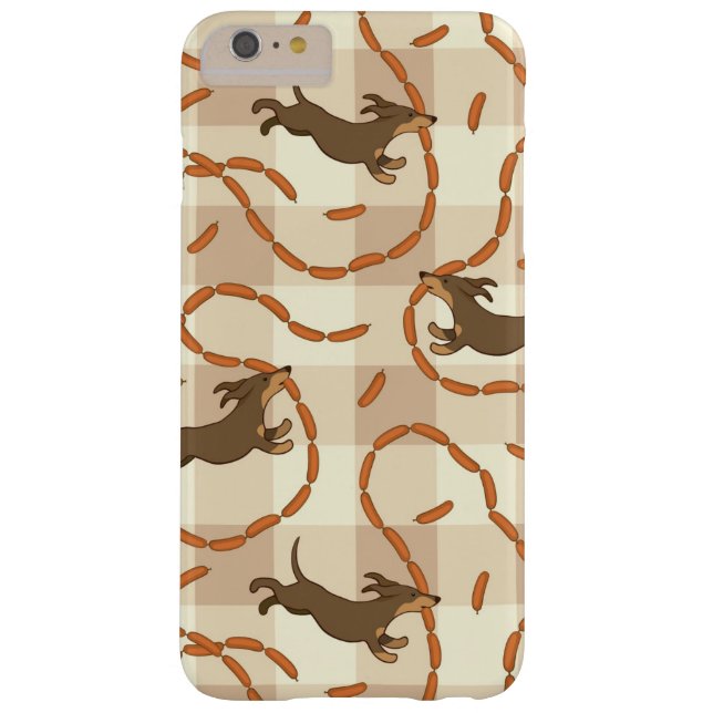 Coques Case-Mate iPhone chiens chanceux avec l'arrière - plan de saucisses (Dos)