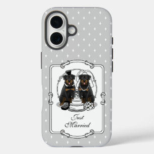 Coque Pour iPhone 16 Chiens de mariée et de chambre de couple mariage R