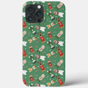 Case-Mate iPhone Case Chiens de Noël Motif Rouge Vert