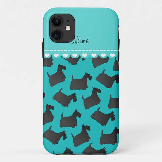 Coques Case-Mate iPhone Chiens écossais personnalisés de terrier de (Dos)