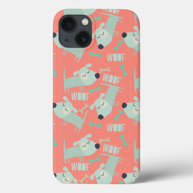 Coques Case-Mate iPhone Chiens et os de Woof (Verso)