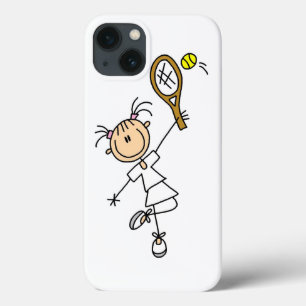 Coques Pour iPhone Chiffre femelle joueur de bâton de tennis