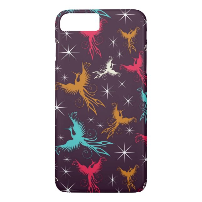 Coques Case-Mate iPhone Chiffre motif d'oiseaux de Phoenix (Dos)