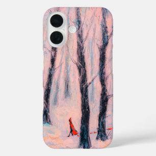 Coque Pour iPhone 16 Chiffre semblable à un chapiteau rouge dans une fo