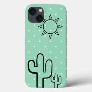 Coque Case-Mate iPhone Chiffre vert simple Cactus Mint Points été Iphone