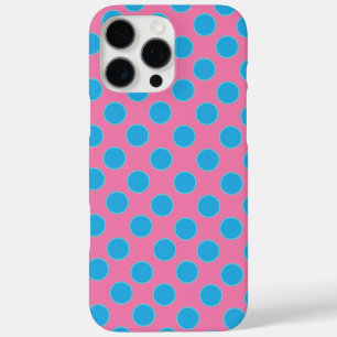 Coque iPhone 16 Pro Max Chiffres Bleus bébé sur Arrière - plan rose