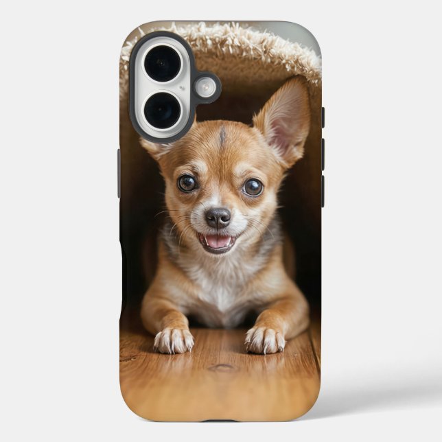Coques Case-Mate iPhone Chihuahua Chig sous un tapis (Verso)