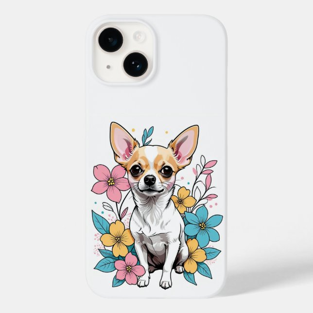 Coques Case-Mate iPhone Chihuahua du printemps (Verso)