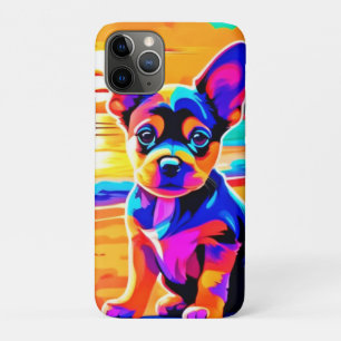 Case-Mate iPhone Case Chihuahua Puppy coloré sur Sunset Beach