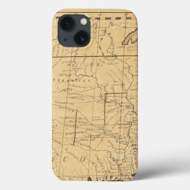 Coques Case-Mate iPhone Children's Map Of The United States (Verso)