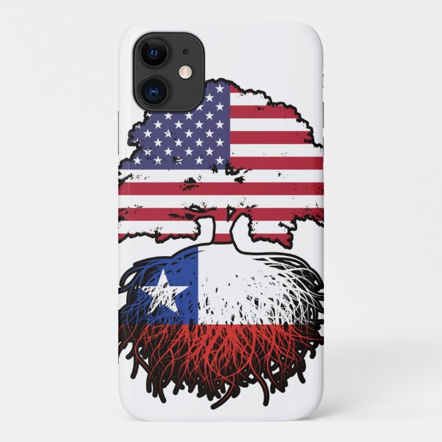 Coques Case-Mate iPhone Chili Amérique chilienne États-Unis drapeau des ra (Dos)