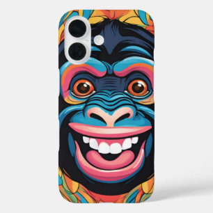 Coque Pour iPhone 16 Chimpanzé fou mignon