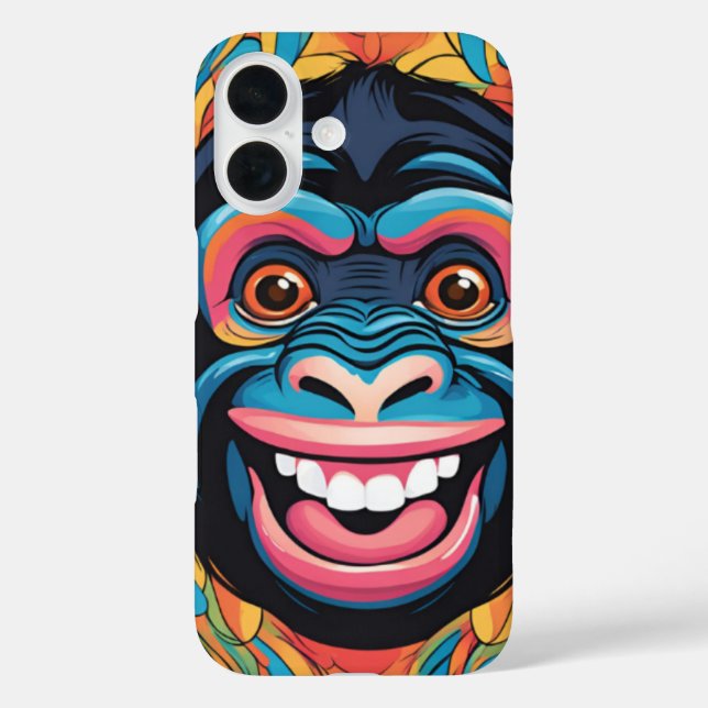 Coques Case-Mate iPhone Chimpanzé fou mignon (Verso)
