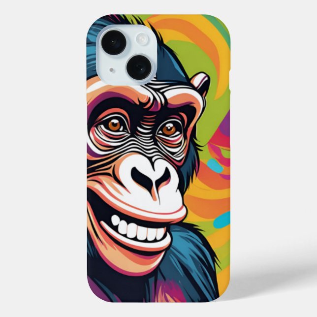 Coques Case-Mate iPhone Chimpanzé fou mignon (Verso)