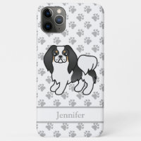 Chin Japonais Tricolore Dessin Animé Chien & Nom