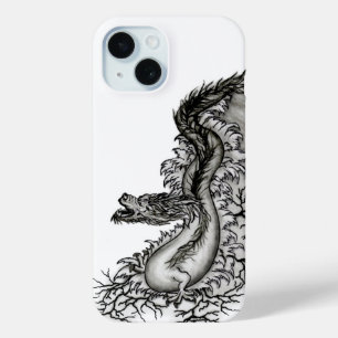 Coque Case-Mate iPhone Chine Dragon, noir et blanc Design en Tattoostyl