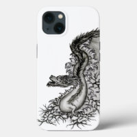 Chine Dragon, noir et blanc Design en Tattoostyl