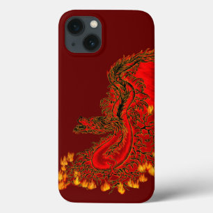 Case-Mate iPhone Case Chine Dragon rouge et or design