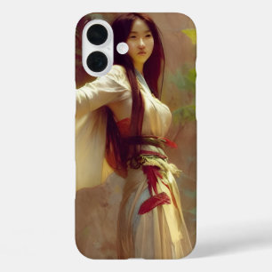 Coque Pour iPhone 16 Plus Chinoise Wuxia Fighter Warrior Woman Imaginaire Ar