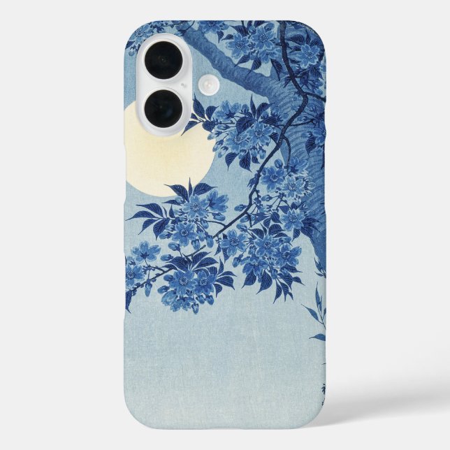 Coques Case-Mate iPhone Chinoiserie bleu marine Fleur de cerisier & pleine (Verso)