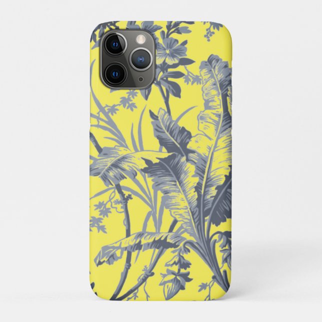 Coques Case-Mate iPhone Chinoiserie botanique jaune (Dos)
