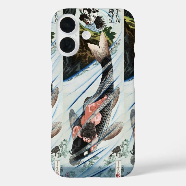 Coques Case-Mate iPhone Chinoiserie Carpes Koï Cascade Art Japonais (Verso)