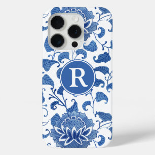 Coque Case-Mate iPhone Chinoiserie Chic Bleu Et Blanc Aquarelle