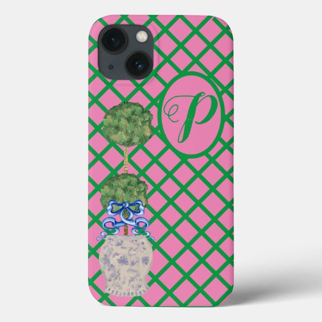 Coques Case-Mate iPhone Chinoiserie Garden Topiary Ginger Jar Jars (Verso)