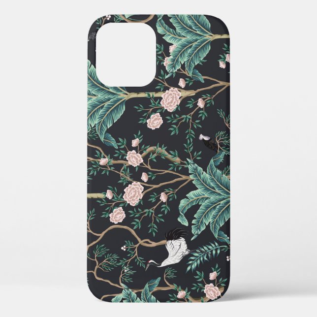 Coques Case-Mate iPhone Chinoiserie Oiseaux exotiques : Mur de bananier Vi (Verso)